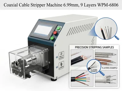 Automatische Coaxkabelstripmachine voor 0,1-6,99 mm WPM-6806 - Draadknip- en Stripmachine