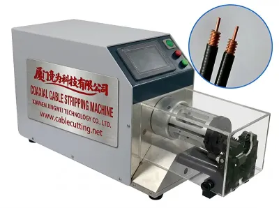 Semi-automatische coaxiale kabelstripmachine voor grote volumes WPM-8608 - Draadknip- en Stripmachine