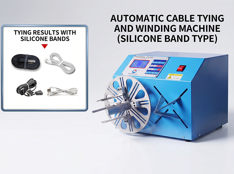 Automatische USB/Audio-kabelopwinder & bindmachine WPM-K289