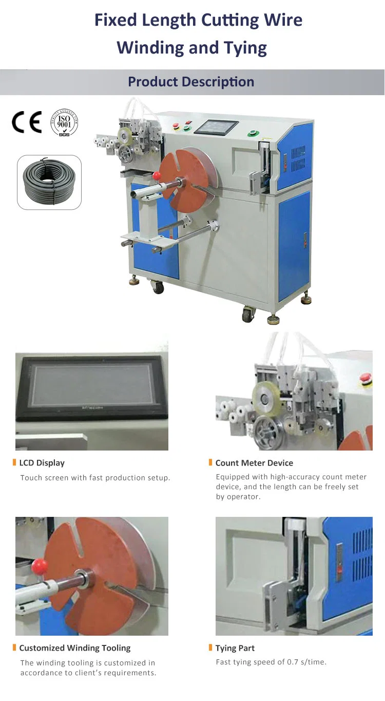 Vaste lengte Kabel Snijden Winding en bindende Machine