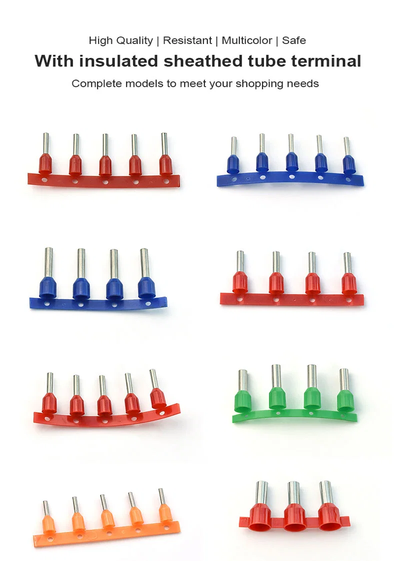 Pin-terminal, geïsoleerde ronde terminal, buisterminals