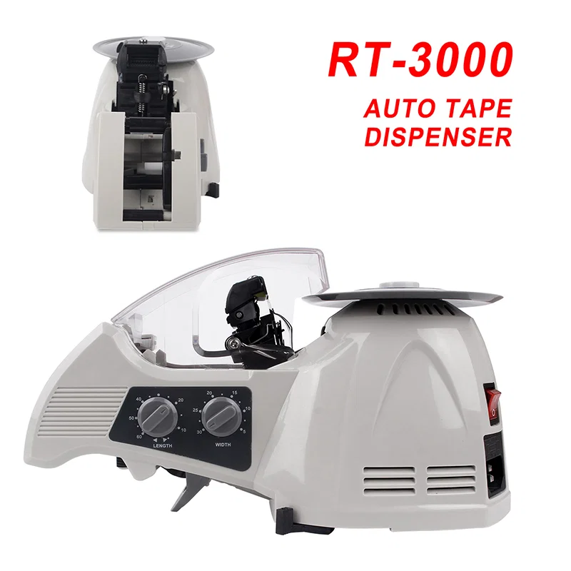 25 mm breedte verpakkingsmachine snijgereedschap karton afdichtingsmachine automatische tapemachine RT-3000, tape snijmachine, gom tape snijmachine, automatische tapedispenser 