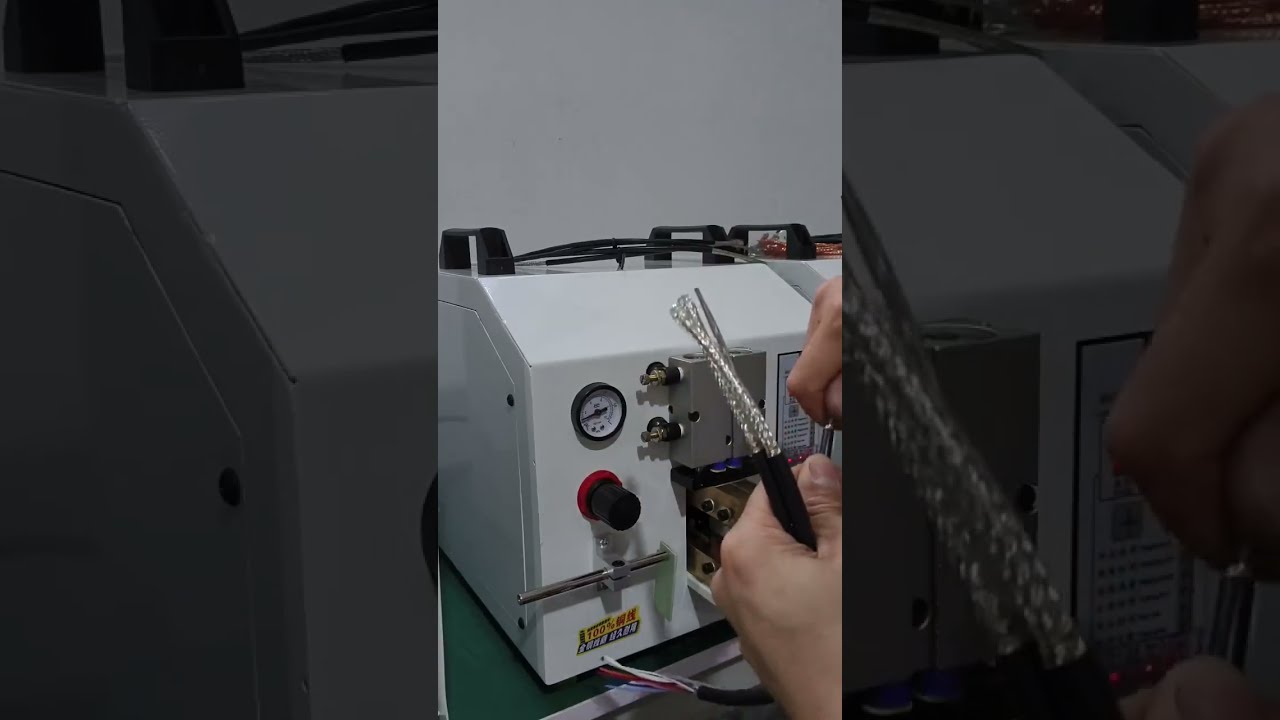 Eén machine voor het snijden van afschermlaag van draden met verschillende diameters #fabriek #machine