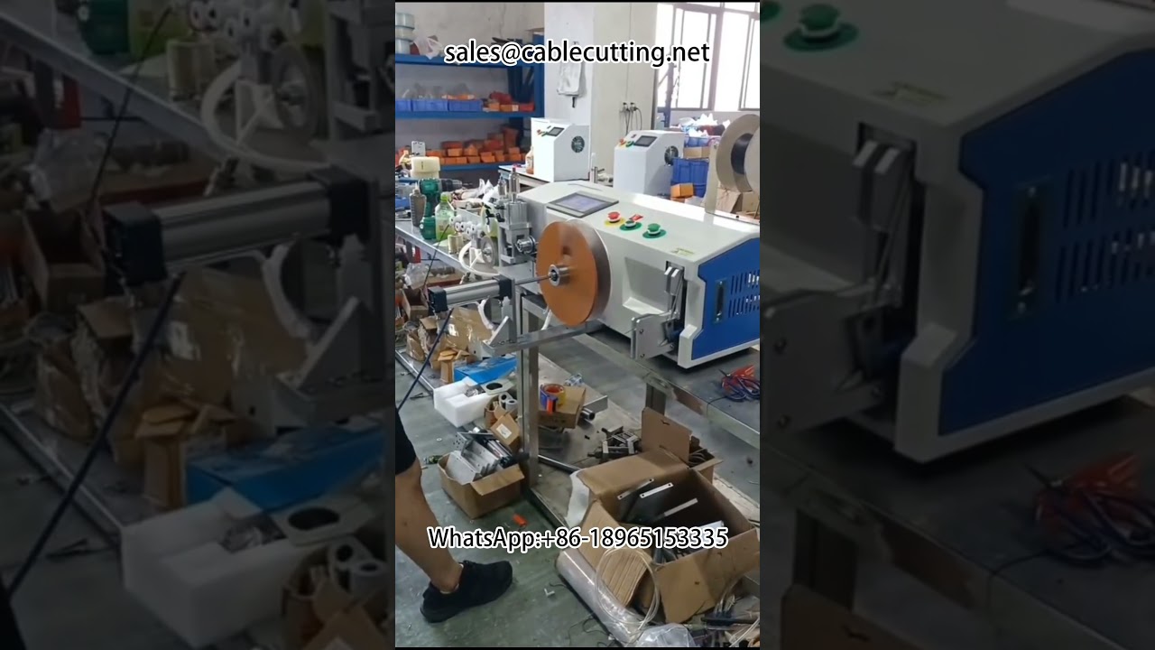 Geautomatiseerde draadwikkelmachine – meter tellen, snijden, wikkelen & tapen