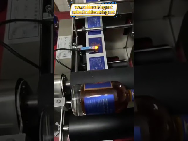 Etiketteermachine voor ronde flessen – dubbelzijdig, voor- en achterkant (PET, glas, plastic)