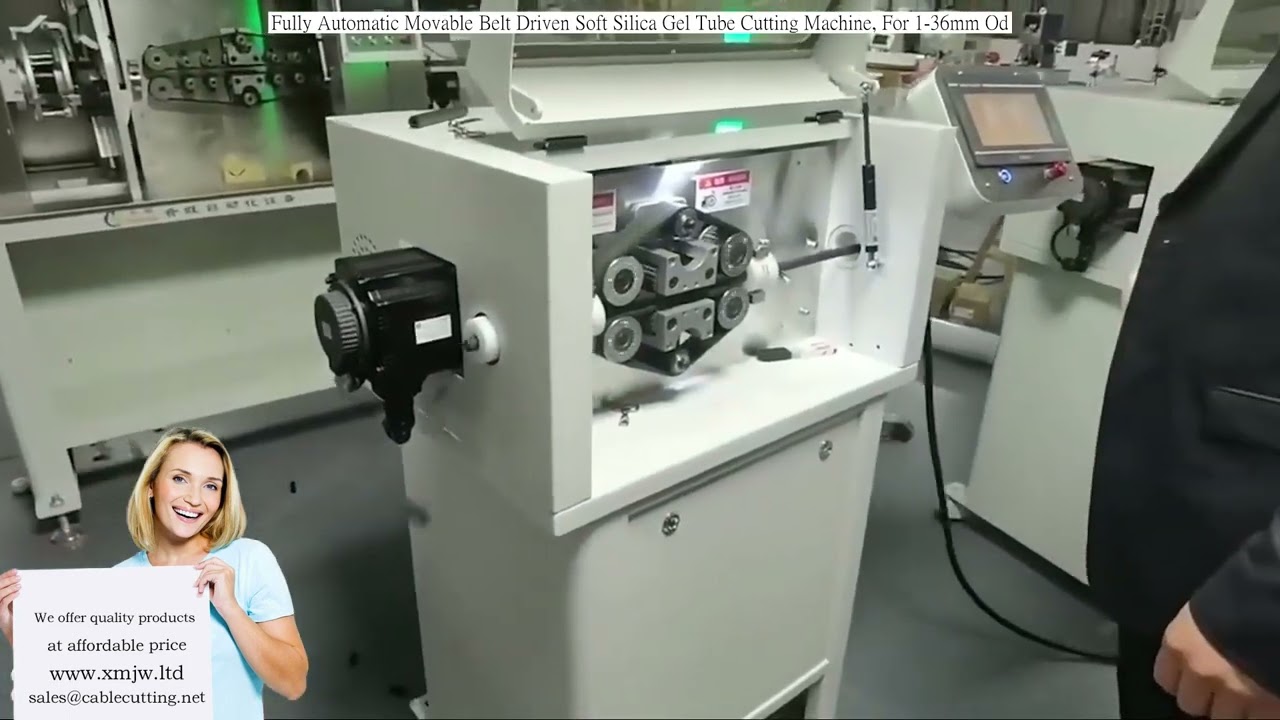 Volledig automatische riemaangedreven snijmachine voor zachte siliconenslangen (1-36 mm OD)