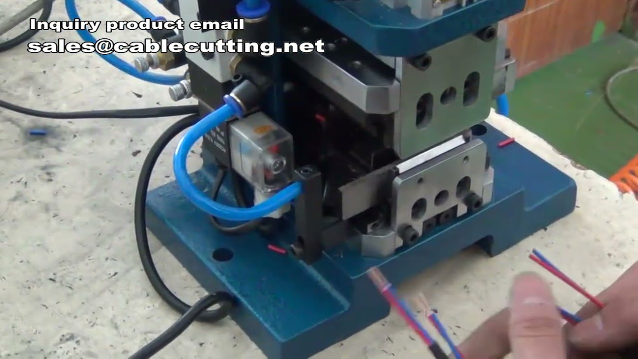 Pneumatische draadstripper en twister machine | Parallelle draadtwistmachine
