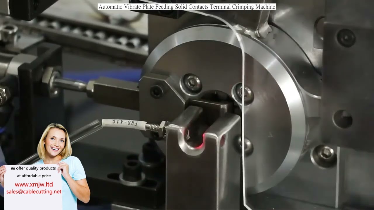 Automatische trilplaat-aanvoer crimpmachine voor massieve contacten
