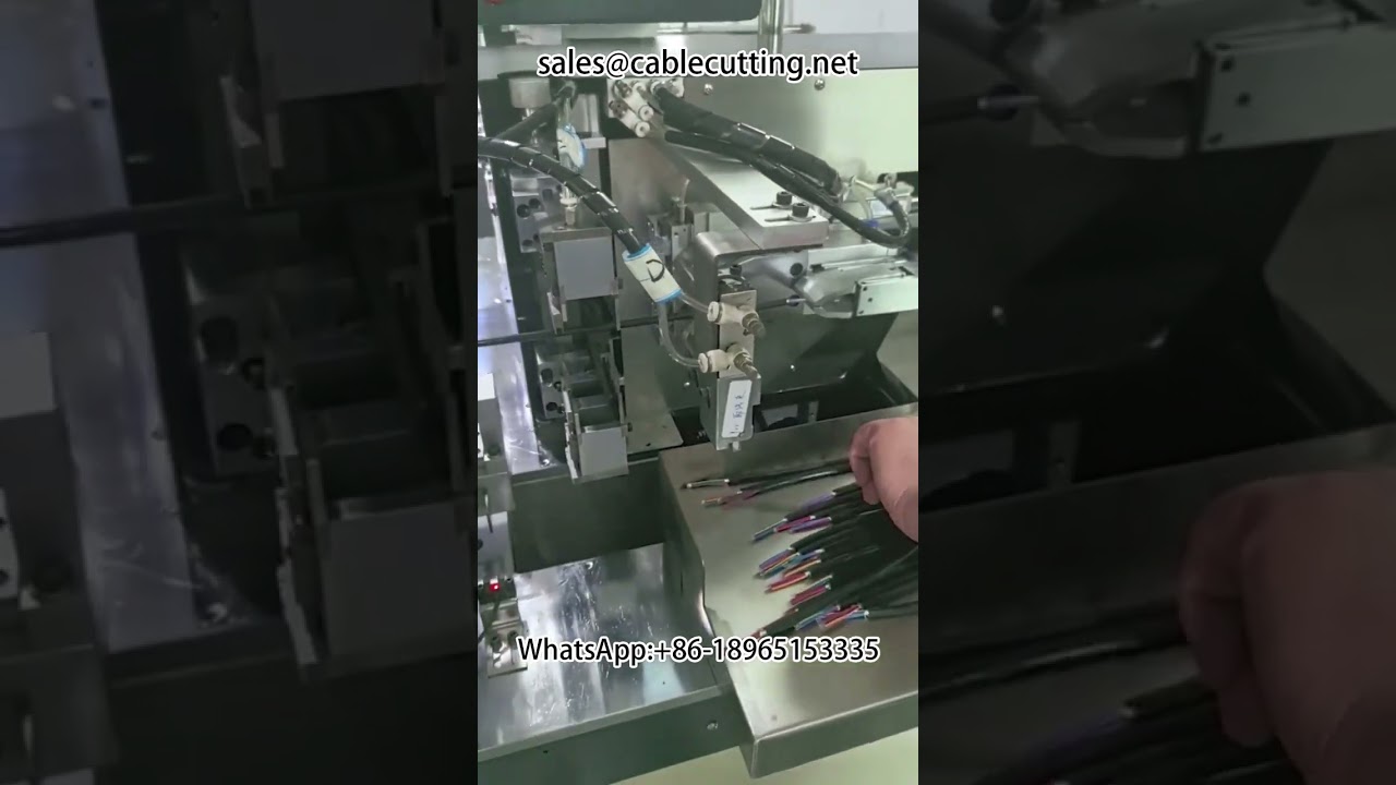 Automatische snij-, strip- en vertinmachine voor meeraderige draden (0,9 mm 8-aderig, 1,25 mm getwist)