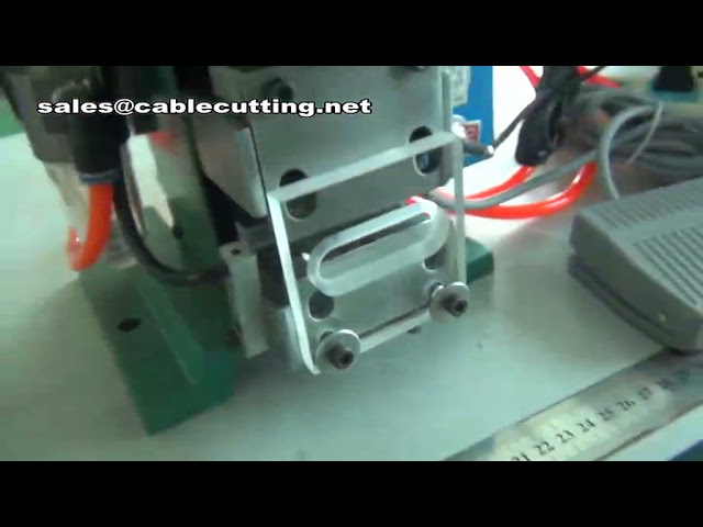 Verticale semi-automatische draadstripmachine | Elektrische draadontkerner voor kabelverwerking