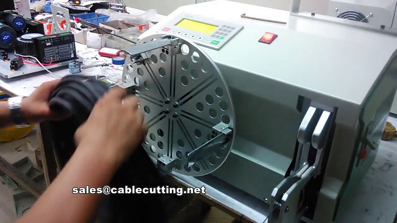 Automatische kabelopwikkel- en bindmachine | Efficiënte industriële verpakking