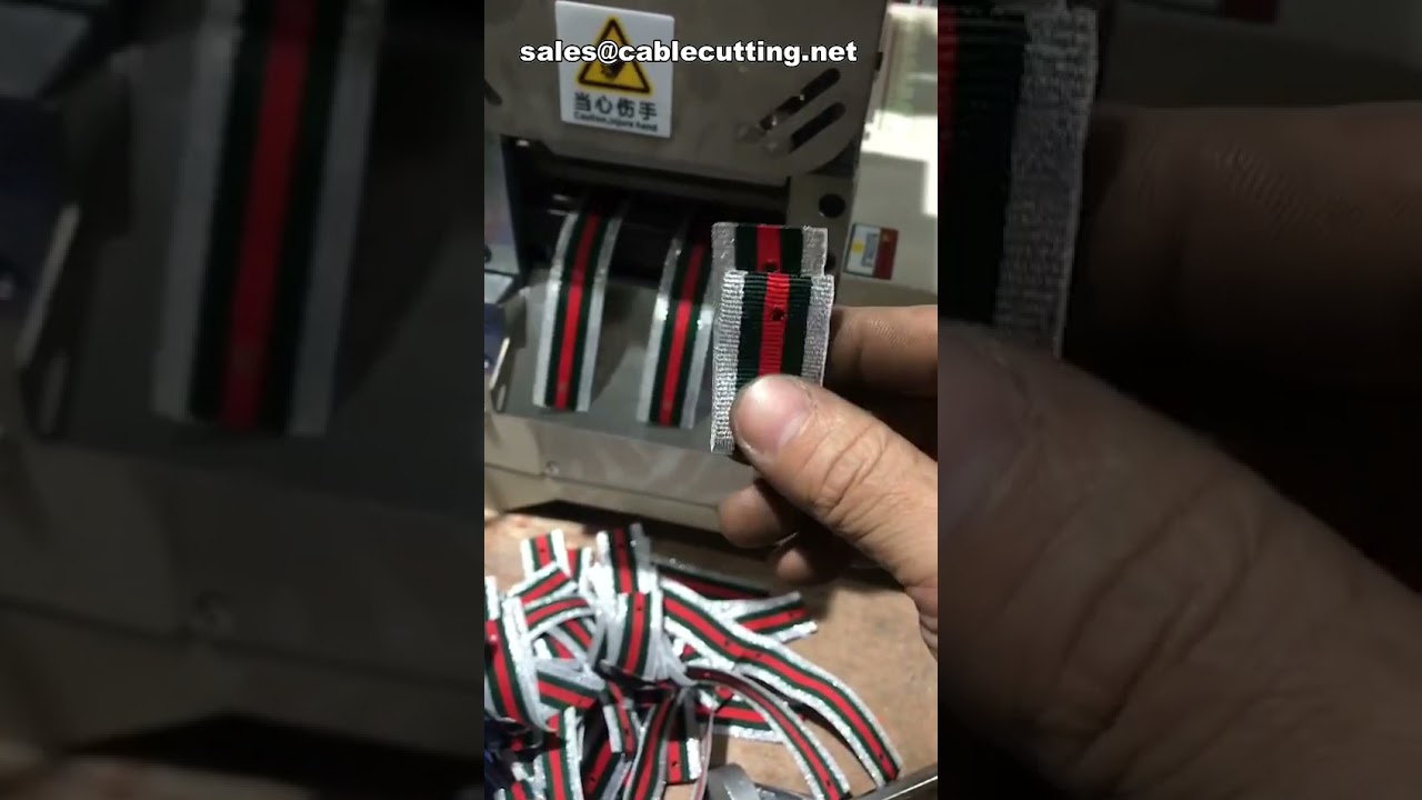 Fabrieksaanbieding: Linttape snij- en ponsmachine voor elastiekbanden – snijden en perforeren in één