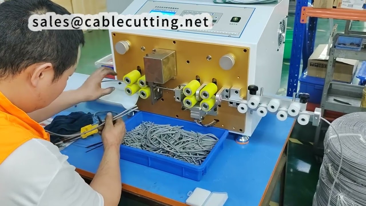Professionele dikke draadsnijmachine – 125 mm voor- en 96 mm achterstripinstelling