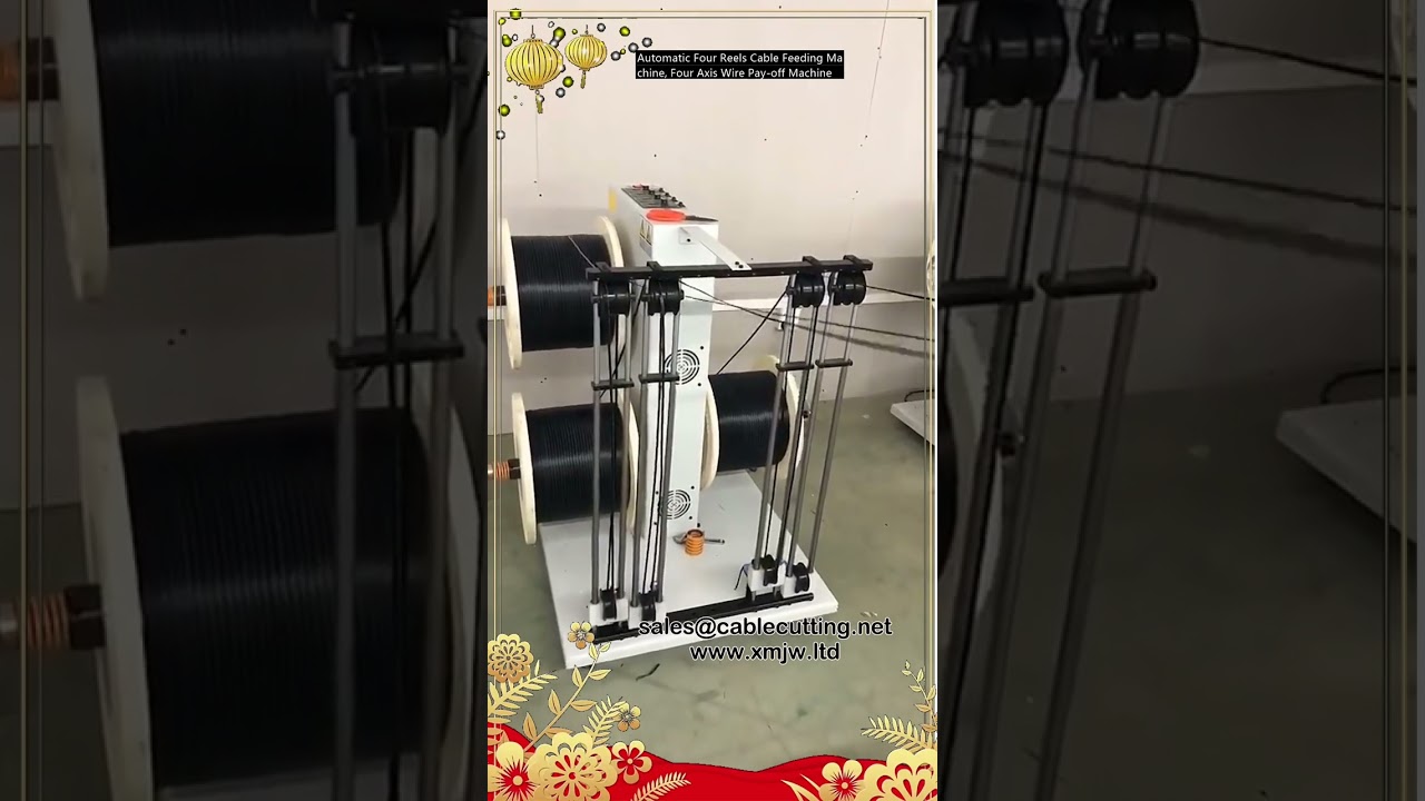 Automatische 4-reels kabeltoevoermachine – 4-assige draadafwikkelmachine voor efficiënte productie