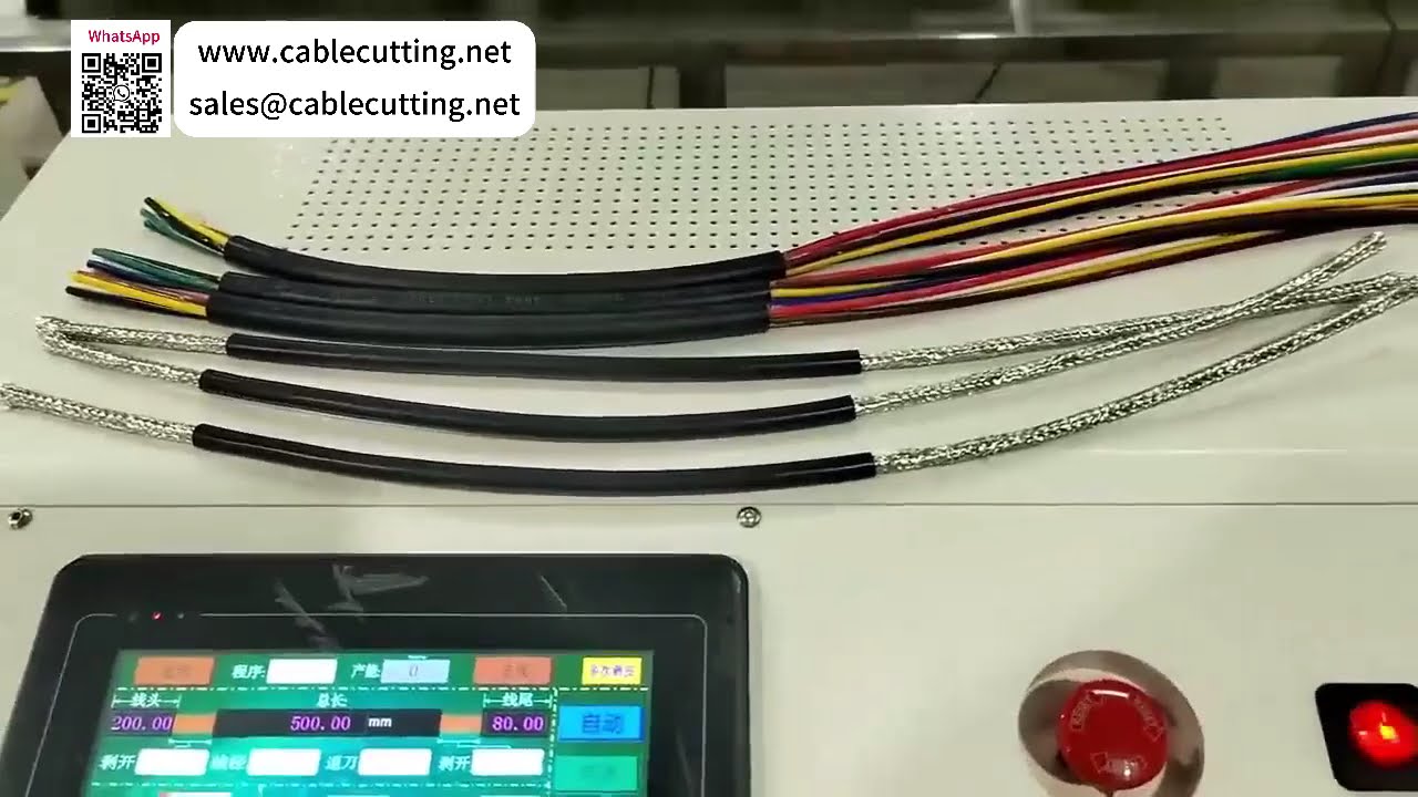 Volledig Automatische 35 mm² Touchscreen Kabel Snij- en Stripmachine met Riemaandrijving