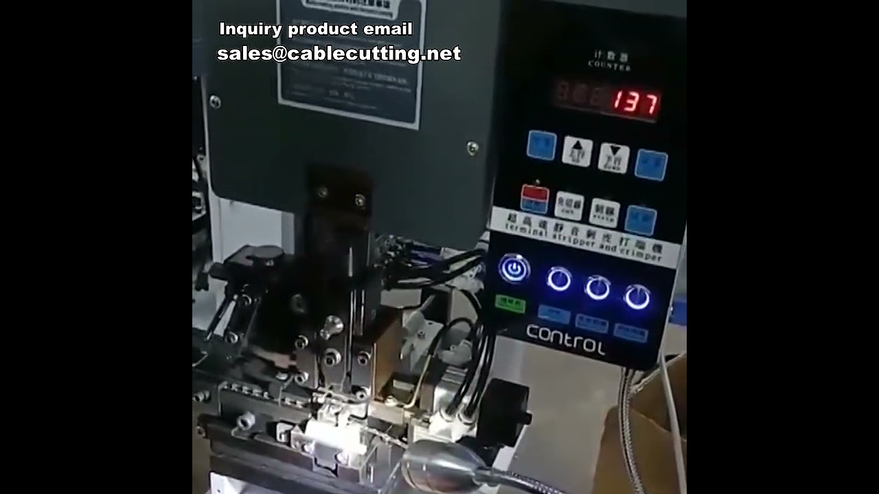 Draadstrip- en krimpmachine | Horizontale krimpmachine voor efficiënte kabelmontage