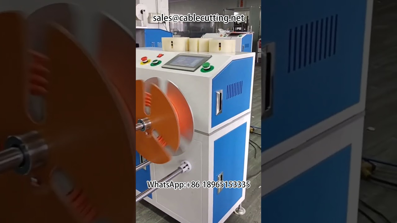 Grote rollen opdelen in kleine rollen | #meter tellende opwikkelmachine #draadopwikkelmachine #kabelboom