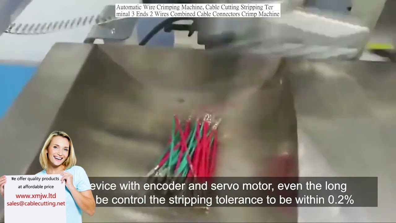 Automatische Draadkrimpmachine – Kabel Knippen, Strippen & Krimpen voor 2 of 3 Draden