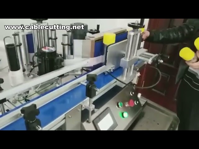 Automatische tafelmodel etiketteermachine voor ronde potten & blikjes | Desktop volautomatische flessenlabeller
