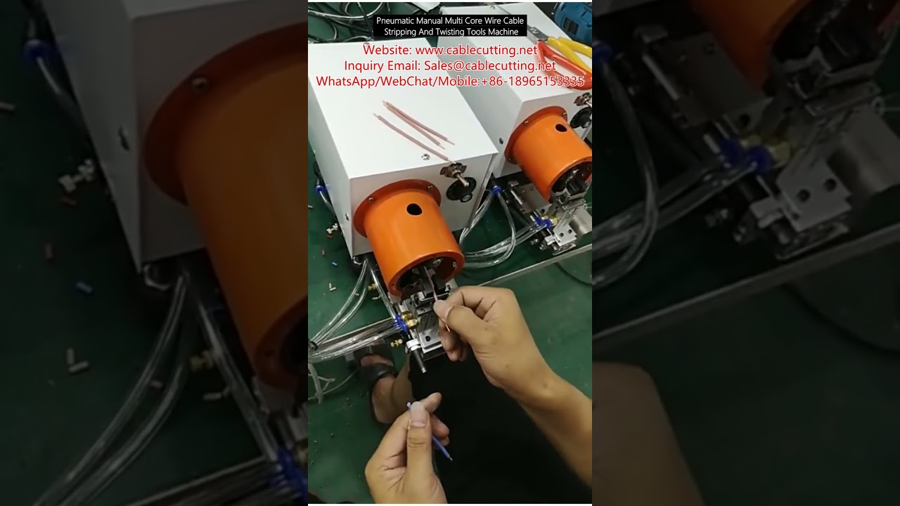 Pneumatische en handmatige multikernkabel stripper & twister machine