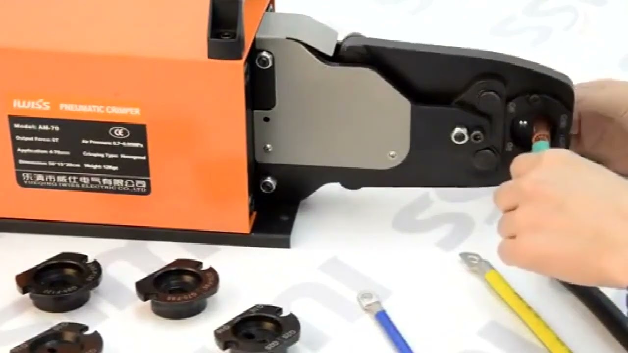 LY AM 240 Zware Pneumatische Krimptang voor Kabelschoenen 6-240mm² met Klem 110V